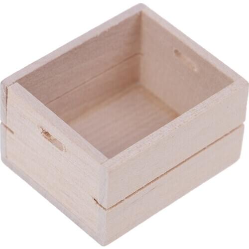 1:12 Dollhouse Miniature Wooden Vegetable Fruits Basket Furniture Accessories DIY Stimunaiton Kitchen Toys