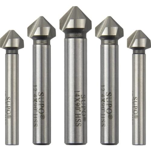 1/5/10pcs 3 Flute HSS Countersink Drill Bit 90 Degree Chamfer Cutter Tool For Wood Steel 4.5/5/6.3/8.3/14/16.5/20/25/30/40/60mm