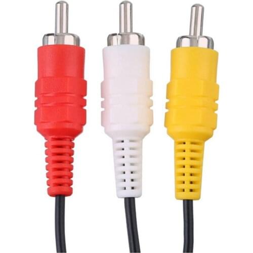 1.8m Audio Video AV Cable to 3 RCA TV Lead for Sony PlayStation 3 2 1 PS 3/2/1 System
