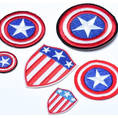 1PCS Marvel captain America Cloth Patch Stickers Clothing Accessories Thermal Stickers Clothes Patch Stickers Patch For Cloth