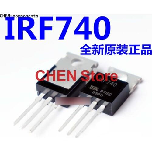 10pcs Imported new original IRF740 IRF740PBF field effect tube TO-220