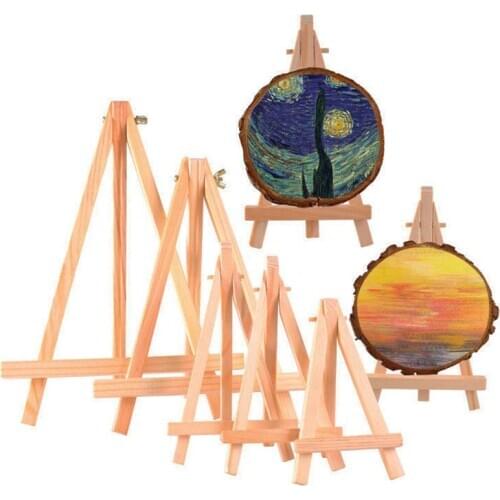 10pcs/ set Mini Wood Display Easel Wood Easels Set Paintings Craft Oil Small Picture Projects for Home Party Wedding Decoration