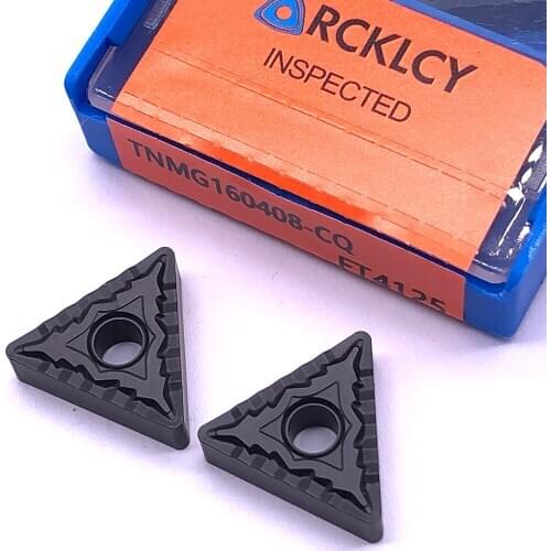 10pcs RCKLCY TNMG160408 CQ FT4125 high precision metal turning tool milling tool TNMG160408 carbide tools CNC machine tool