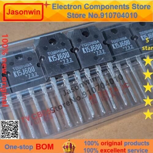 100% nuevo 50 unids/lote original MOSFET TK15J60U K15J60U TO-247 15A600V Transistor