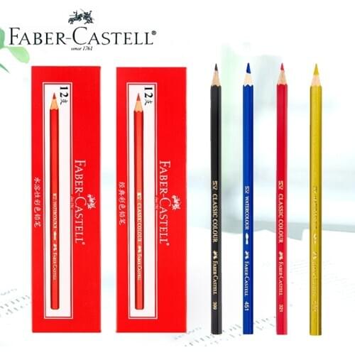 12pcs/lot Faber-Castell Water-Soluble Colored Pencil Professional Hand-Painted Character Complementary Color Art Supplies