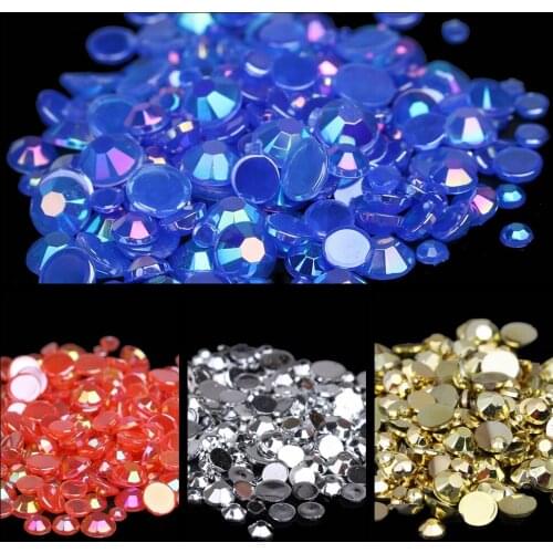 2mm 5000pcs AB Colors Nail Rhinestones for Shoes Clothing Decorations High Shine Sparkling Nail Art Decoration DIY Bead