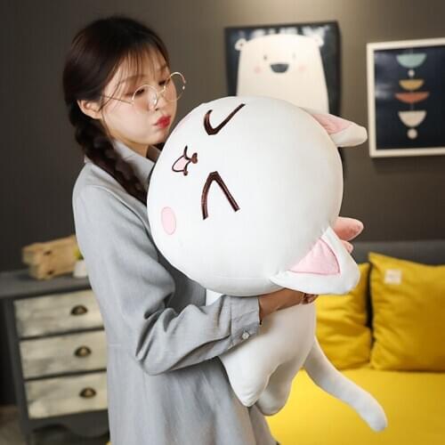 28/40/65cm Kawaii Lying Cat Plush Toys Stuffed Cute Cat Doll Lovely Animal Pillow Soft Cartoon Cushion Kid Girls Christmas Gift