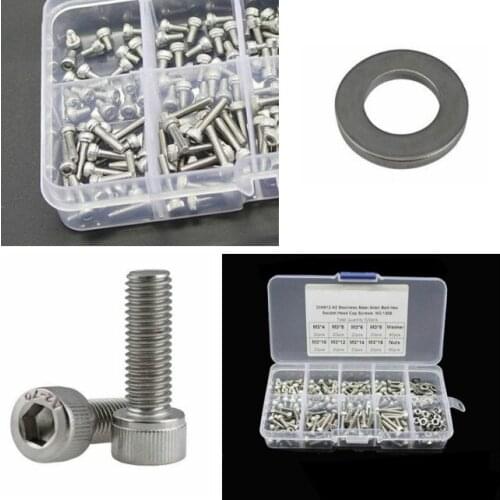 320 pcs/box Printer Accessories M3 Cylindrical Cup Head Bolts 304 Stainless Steel Head Inside Hexagon Screw