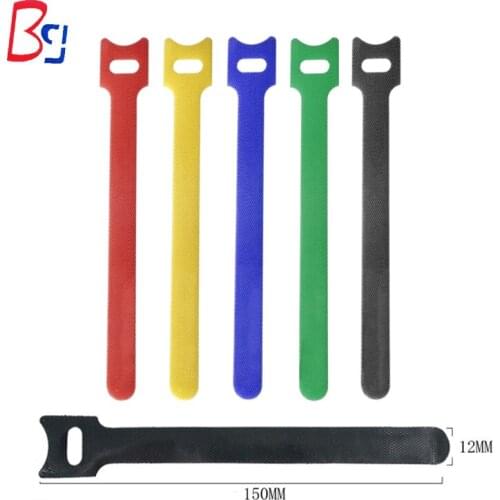 50pcs Releasable Cable Ties Colored Plastics Reusable Cable ties Nylon Loop Wrap Zip Bundle Ties T-type Cable Tie Wire