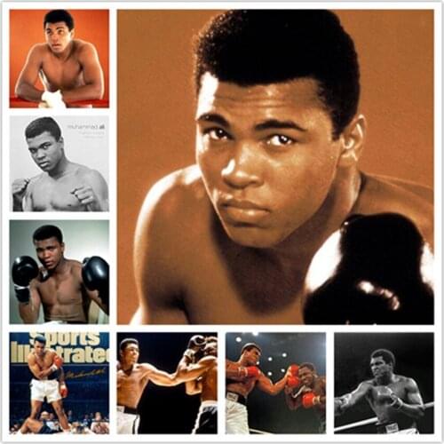 5D DIY Full Drill Diamond Painting Muhammad Ali Figure Diamond Embroidery Boxing Sports Cross Stitch Mosaic Boys Gift Room Decor