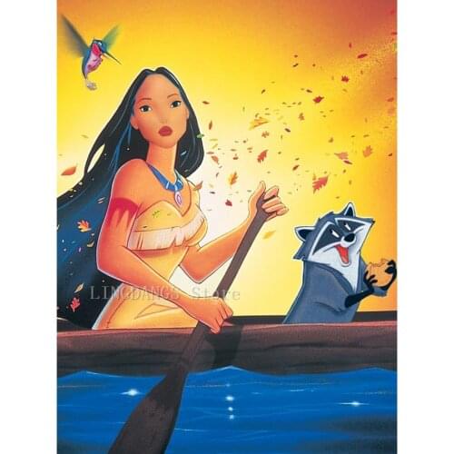 5D DIY Full Drill Diamond Painting Disney Movie Pocahontas Cartoon Princess Diamond Mosaic Embroidery Cross Stitch Home Decor