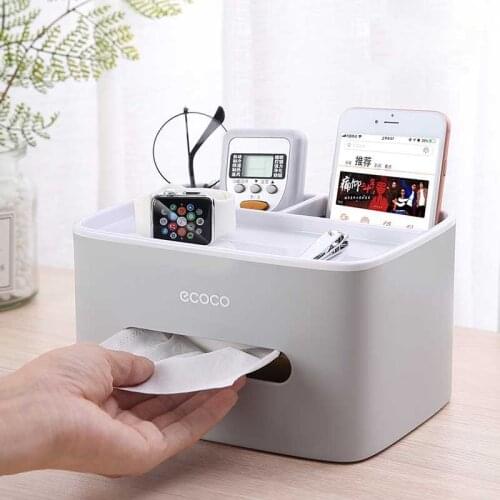 Desktop Tissue Box for Car Home Rectangle Remote Control Storage Box Towel Napkin Dispenser Organizer Holder