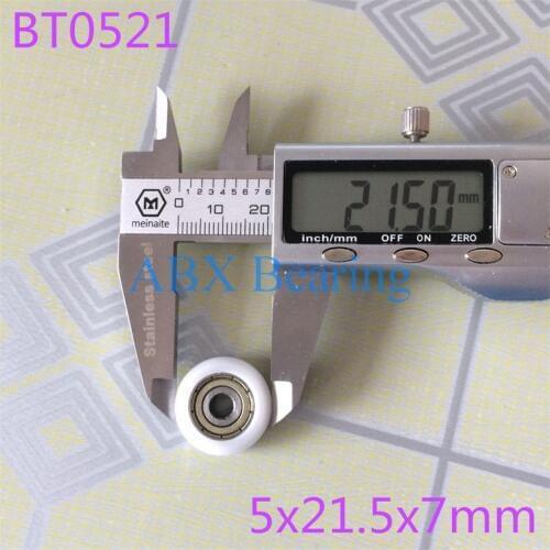 BT0521 R0521.5-7 625ZZ 625Z 625 Nylon ball bearing with pulley 5*21.5*7MM for Engraving machines and 3D printers