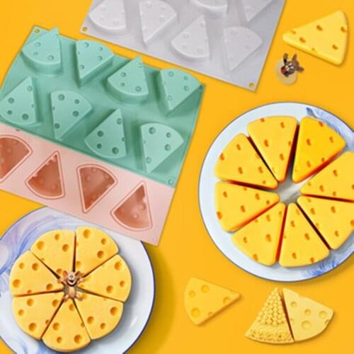 Cheese Shaped Cake Mold For Baking Dessert Ring Art Mousse Silicone 3D Mould Pastry Tools 8 Holes / 6 Holes Decorating Tool M043
