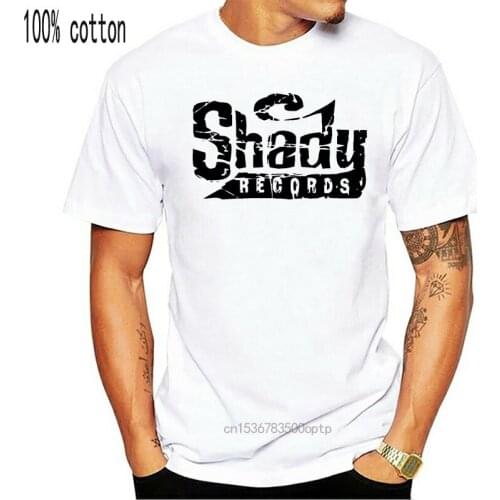 Shady Records Logo T Shirt Hip Hop Rap Slim Shady Eminem Detroit Revival Emcees Top Quality T Shirts Men O Neck top tee