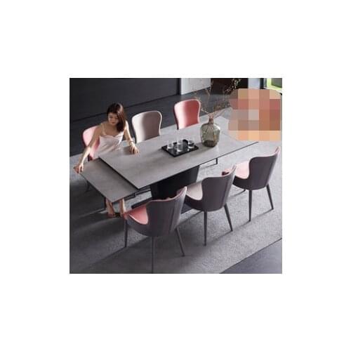 Rock slab dining table rectangular home Nordic modern Italian light luxury stretch dining table