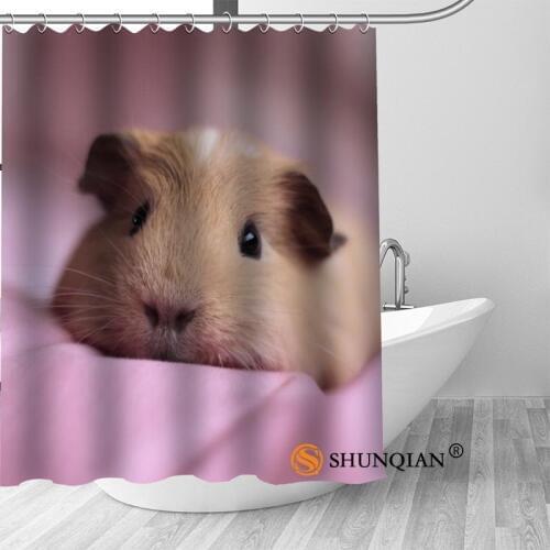 PY008 Hot Custom guinea pig Shower Curtains Polyester Bathroom Curtains With Hook Bath Curtain Bathroom Decor