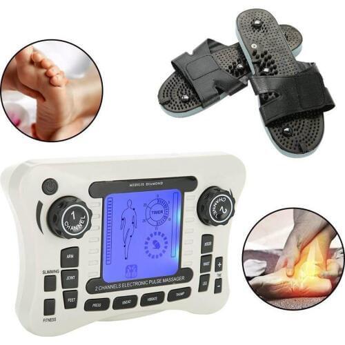 Multi-function cervical vertebra massager double output big screen massager digital meridian therapy instrument body massager