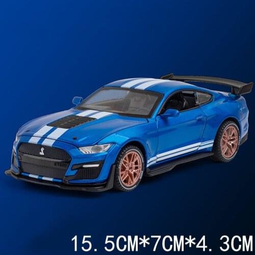1:32 Ford Mustang Car Model Die Cast Alloy Boys Toys Cars Van Bread Shelby GT500 Supercar Collectibles Kids Car Free Shipping