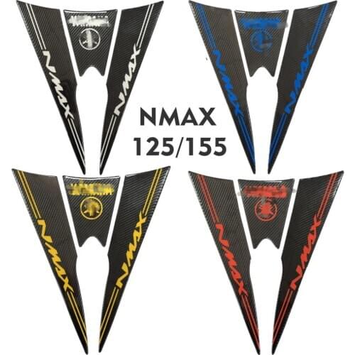 Motorcycle Protector 3D Carbon Fibre Resin Decals Tank Pad Sticker Fit For YAMAHA N MAX 155 NMAX 155