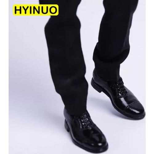 1:6 Scale Mens Party Leather Shoes Matching Suit Leather Shoes Model Figure Fit For 12" Body Action Figures Doll Accessories