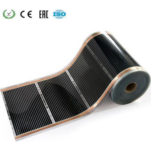 220V 50cm Width Healthy Floor Heating Infrared Underfloor Heating Carbon Film Heater Electric Carbon Crystal Fiber Heating Film