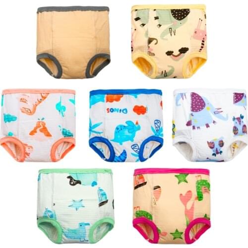 Washable Baby Diapers Reusable Cloth Nappies Waterproof Training Pants 1-5y Newborn Cotton Diaper Cover For Children