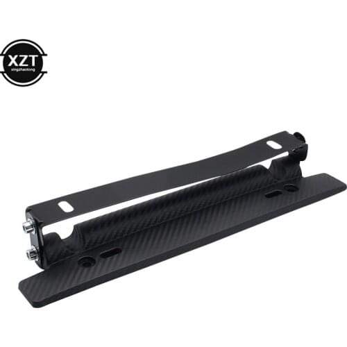 Car License Plate Frame Universal Aluminum Power Racing JDM Styling Rotating Number License Plate Frames Tag Holder Adjustable