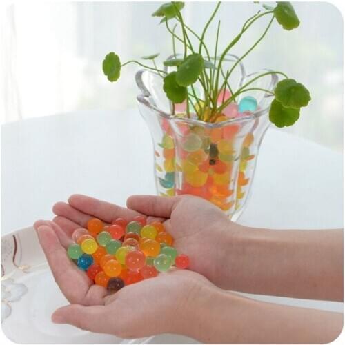 Multi Color Hydrogel Pearl Shaped Crystal Soil Mud Kids Toy Growing Water Ball Wedding Decoration Party Bonsai Soil 1000pcs 7z