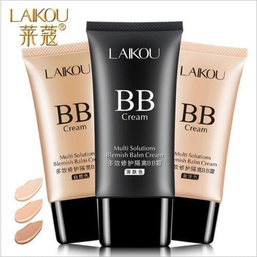 LAIKOU Strong Isolation BB Cream Concealer Moisturizing Foundation Makeup Bare Whitening Face Make Up Cover