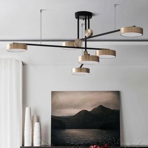 Nordic Postmodern Lightweight and Luxury Living Room Lights Minimalist Individual Atmospheric Hotel Rotary ins Chandelier