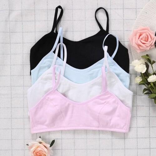 Young Girls Training Bra Puberty Teen Kids Soft Breathable Cotton Underwear Tops