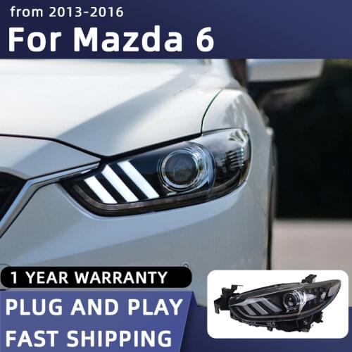 Car Styling Headlights for Mazda 6 Mazda6 Atenza LED Headlight 2013-2016 Head Lamp DRL Signal Projector Lens Automotive Accessor