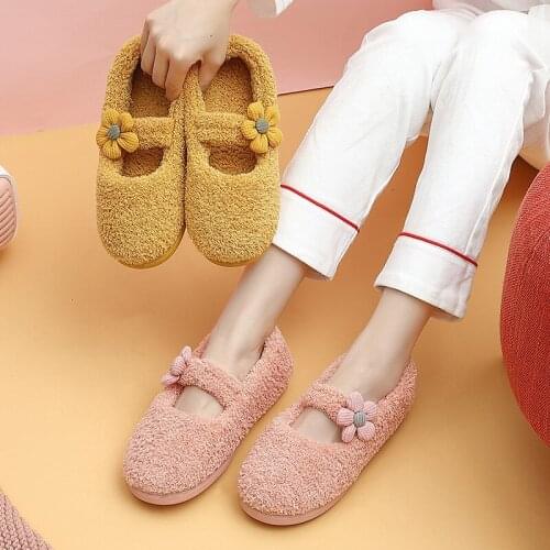 Cotton Slippers Womens Winter Soft Bottom Cute Plush Home Anti-slip Bag and Ladies' Cotton Shoes Womens Shoes Fashion Shoes
