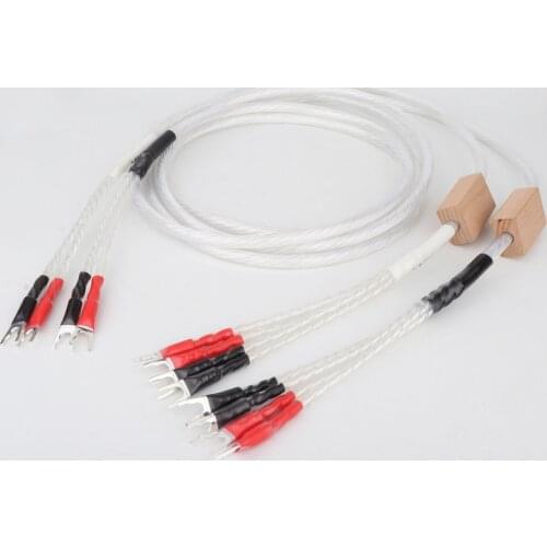 Preffair Odin Speaker cable Biwire speaker cable Y Spade Plug hifi speaker 100% brand new