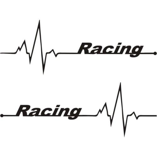 Funny Racing Heart Beat Car Stickers Automobiles Motorcycles Exterior Accessories Vinyl Decals for Bmw Audi Ford