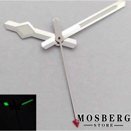 Green Luminous Silver Accessories Mens Watches Hands Parts Fit Miyota 8215 8205 821A DG2813 3804 Automatic Movement