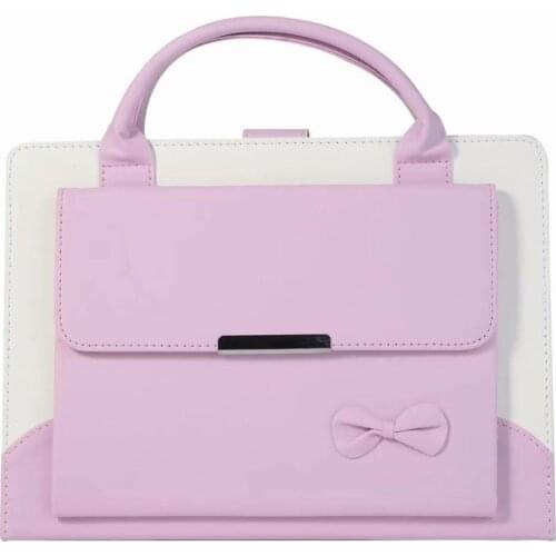 Cute Bowknot Womens Handbag PU Leather Tablet Protective Shell for IPad 9.7 Case Inch 2017 2018 Smart Stand Cover Funda+pen