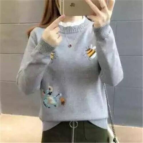 Autumn New Knitted Sweater Jumper Women Tops Korean Long Sleeve Female Pullover Fashion Pull Femme Ladies Coat Streetwear A560