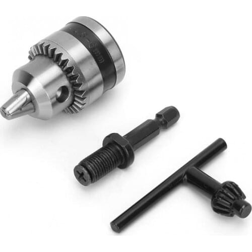 0.6-6MM 3/8-24UNF + 1/4 Hex Head 3/8 Thread Extension Rod Light Wrench Drill Chuck High Accuracy Thread Set