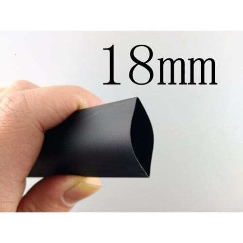 1 Meter/lot 2:1 Black 18mm Diameter Heat Shrink