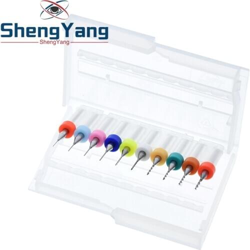 10pcs 0.3mm to 1.2mm PCB mini drill Bit tungsten steel carbide for print circuit board cnc drill Bits Machine