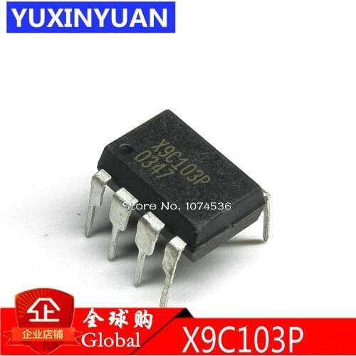 10PCS/lot X9C103P X9C103 DIP8 IC DIGITAL POT 10K 100TP 8DIP