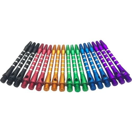 18Pcs/set Darts Shafts Accessories Six Colors Aluminum Screw Dart Shaft Standard 2BA Long 48mm Shafts Wholesale Flechette