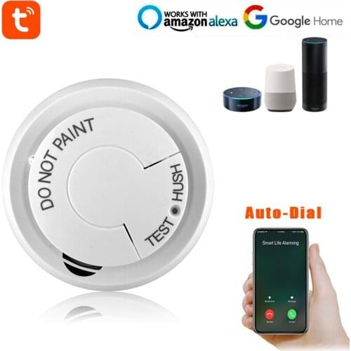Tuya WIFI Smoke Detector Sensor Alarm Fire Protection Big Sounds Alarming Alert Control By Smart Life