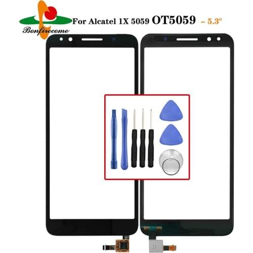 For Alcatel 1X 5059 5059D OT5059 Touch Screen Digitizer Sensor Outer Glass Lens Panel