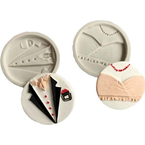 Mens and Womens Dress Modeling Liquid Silicone Mold Turn Sugar DIY Soft Clay Modeling Tool