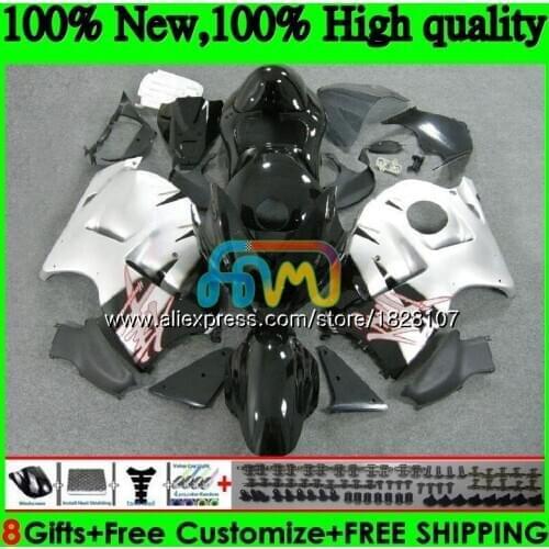 GSXR-1300 For SUZUKI Hayabusa GSXR1300 96 02 03 04 05 06 07 49BS.109 GSXR Black white 1300 2002 2003 2004 2005 2006 2007 Fairing