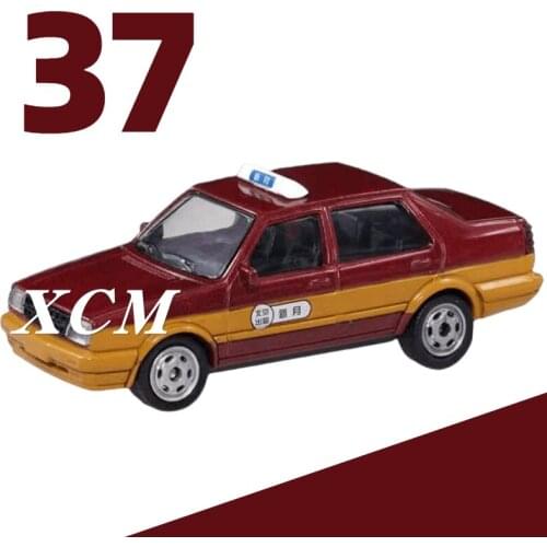 Toy Model Jetta Beijing Taxi Cars 7-8 cm (Metal & Plastic Parts) (Red/Yellow)
