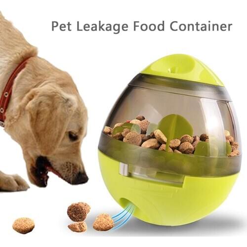 Interactive Dog Cat Food Treat Ball Bowl Pet Shaking Leakage Food Container Puppy Training Balls Pet Supplies/Toys